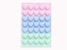 Molde silicona transparente 35 corazones
